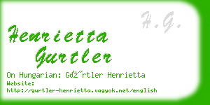 henrietta gurtler business card